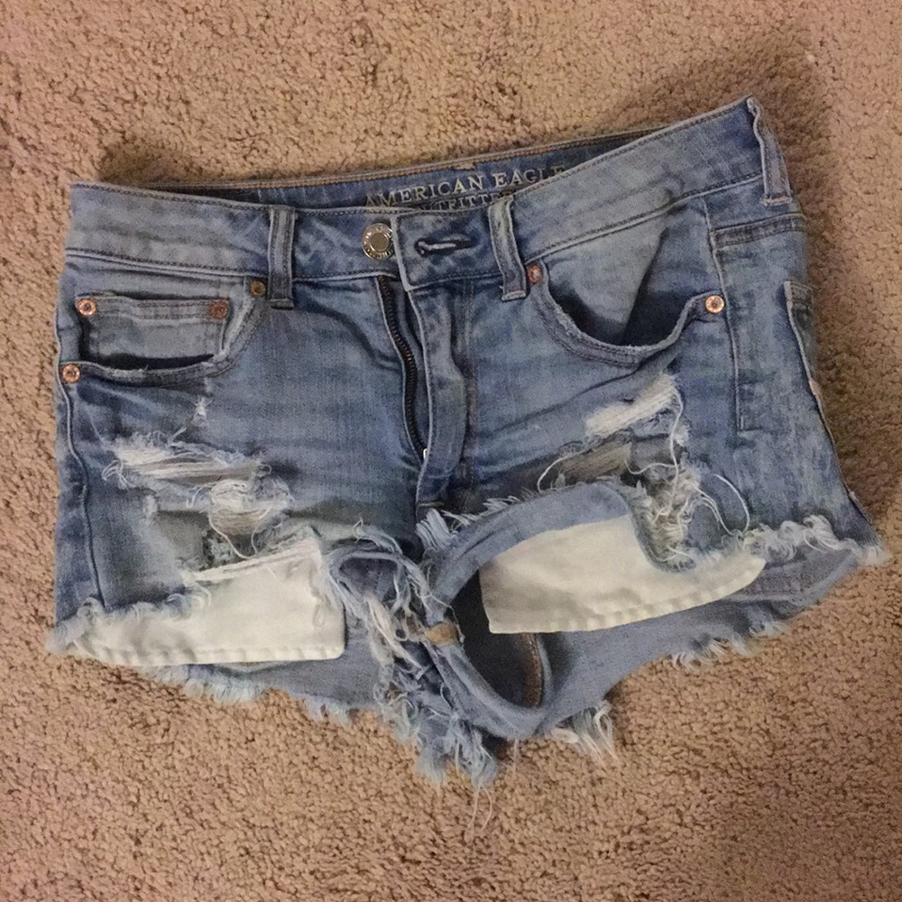 ripped jean shorts